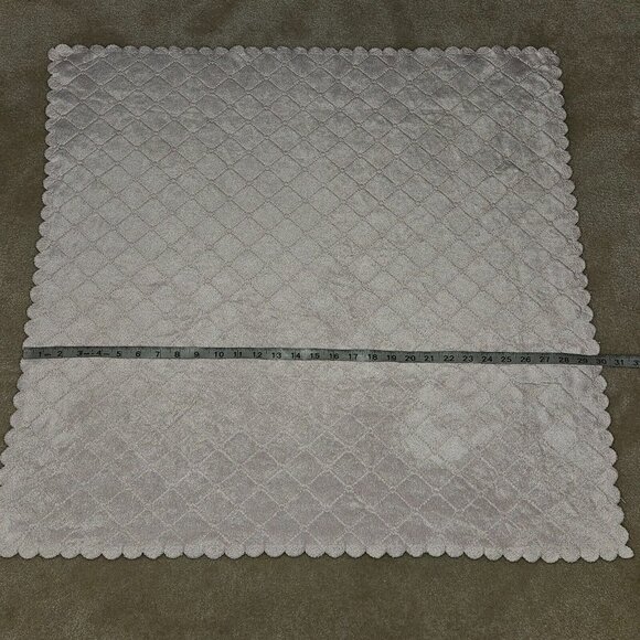 Mini Muffin Girl Baby Blanket Lovey Pink Fleece Quilted White Sherpa Soft 30x30 - Picture 4 of 6